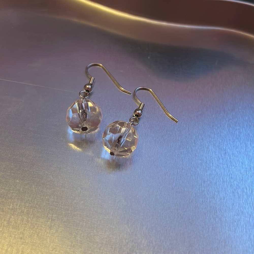 clear earrings